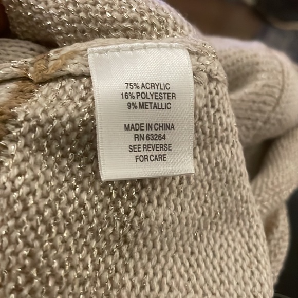 Roz & Ali 2x cream sweater with gold threads - Picture 6 of 7